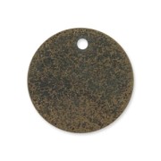 Sequins en métal diamanté rond 15 mm bronze x5
