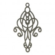 Intercalaire/Chandelier Estampe à décorer en métal 43,5 mm bronze x1