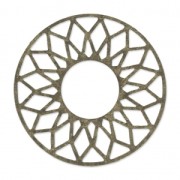 Intercalaire Estampe soleil à décorer en métal 38 mm bronze x1|raw }}