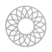 Intercalaire Estampe soleil à décorer en métal 23 mm Argenté x1