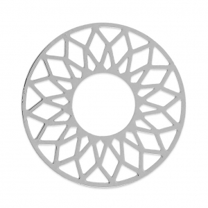 Intercalaire Estampe soleil à décorer en métal 23 mm Argenté x1