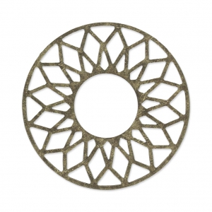 Intercalaire Estampe soleil à décorer en métal 23 mm bronze x1