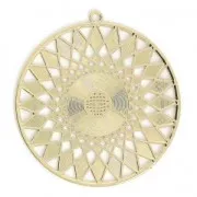 Intercalaire Estampe soleil à décorer en métal 37 mm doré x1