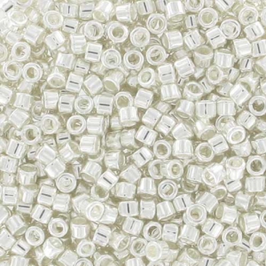 Miyuki Delica 11/0 DB0551 - Bright Sterling Silver Plated paquet de 50g