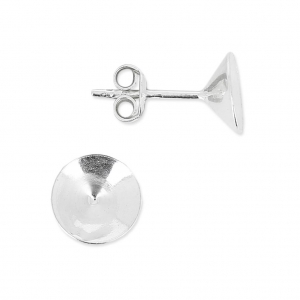 Clous d'oreille porte-cabochon PureCrystal 1088 6 mm Argent 925 x2