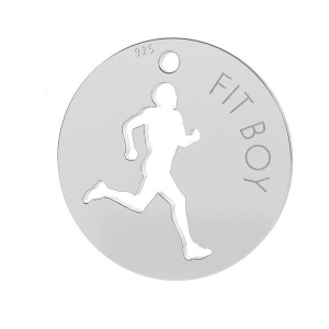 Breloque ronde ajourée 