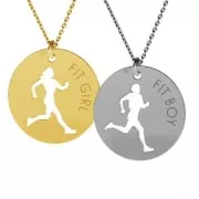 Breloque ronde ajourée 