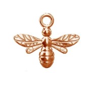 Pendentif Abeille 13 mm en Argent 925 doré rose  x1|raw }}