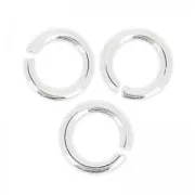 Anneaux ouverts - Fabrication européenne - 6x1 mm en Argent 925 x10