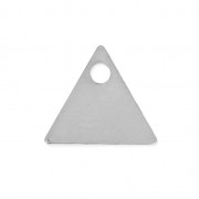 Sequins en métal lisse triangle 8 mm Argenté x8|raw }}