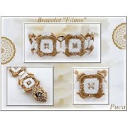 Perles en verre Tinos® par Puca® 4x10 mm Dark Bronze x10g