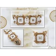 Perles en verre Tinos® par Puca® 4x10 mm Dark Bronze x10g