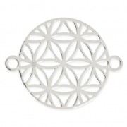 Intercalaire 2 anneaux Mandalas décor fleur 15 mm en Argent 925  x1|raw }}