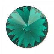 Cabochon PureCrystal 1122 Rivoli 12 mm Emerald Foiled x1