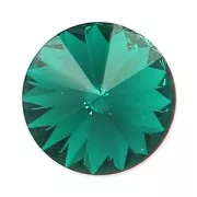 Cabochon PureCrystal 1122 Rivoli 12 mm Emerald Foiled x1