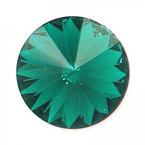Cabochon PureCrystal 1122 Rivoli 12 mm Emerald Foiled x1
