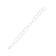 Chainette d'extension 50 à 60 mm Placage argent fin|raw }}