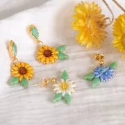 Clous d'oreilles boule 4 mm - Doré à l'or fin x2