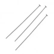 Clous tête plate 70x0.8 mm souple argenté vieilli x10