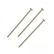 Clous tête plate 30x0.8 mm souple bronze x10