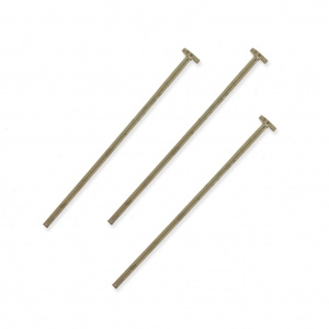 Clous tête plate 30x0.8 mm souple bronze x10