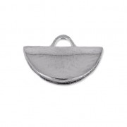 Embout pince demi-lune 10.5 x 6.5 mm argenté vieilli x1