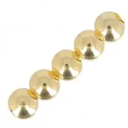 Perles rondes 10 mm - Fabrication Européenne - Doré à l'or fin x5