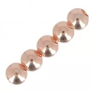 Perles rondes 10 mm - Fabrication Européenne - Doré rose x5