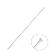 Fibule sans embout demie-boule 78 mm argenté x1