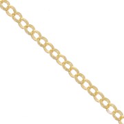 Chaîne maille jaseron 2,2 mm en Argent 925 doré à l'or fin x 50cm