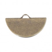 Embout pince demi-lune 19.5x11.5 mm bronze x1