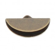Embout pince demi-lune 19.5x11.5 mm bronze x1