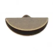 Embout pince demi-lune 19.5x11.5 mm bronze x1