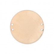 Intercalaire rond 4 trous 20 mm doré rose x1