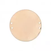 Intercalaire rond 4 trous 20 mm doré rose x1