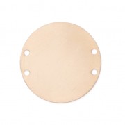 Intercalaire rond 4 trous 25 mm doré rose x1