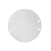 Intercalaire rond 4 trous 25 mm Placage argent fin x1