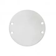 Intercalaire rond 4 trous 25 mm Placage argent fin x1