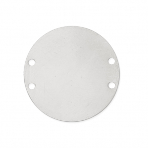 Intercalaire rond 4 trous 25 mm Placage argent fin x1