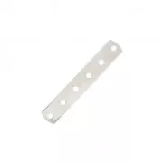 Intercalaire 6 rangs 26 x 4.6 mm Placage argent fin x1
