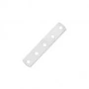 Intercalaire 5 rangs 22 x 4.4 mm Placage argent fin x1