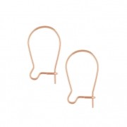 Boucles d'oreilles crochets dormeuses 14 mm en Rose Gold filled (or laminé)  x4