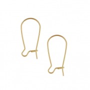Boucles d'oreilles crochets dormeuses 22 mm en Gold filled (or laminé) x4