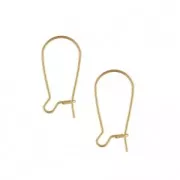 Boucles d'oreilles crochets dormeuses 22 mm en Gold filled (or laminé) x4
