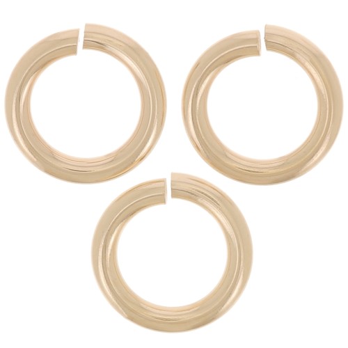Anneaux ouverts 6x1 mm en Gold filled (or laminé)  x10