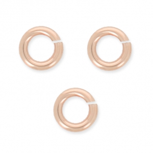 Anneaux ouverts 4x0.7 mm en Rose Gold filled (or laminé)  x10