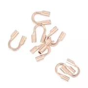 Protections pour fil cablé 0.8 mm en Rose Gold Filled (or laminé)  x6