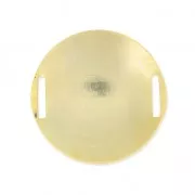 Intercalaire disque rond incurvé et texturé 29 mm doré à l'or fin x1