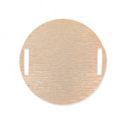 Intercalaire disque rond incurvé et texturé 29 mm doré rose x1