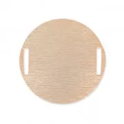 Intercalaire disque rond incurvé et texturé 29 mm doré rose x1